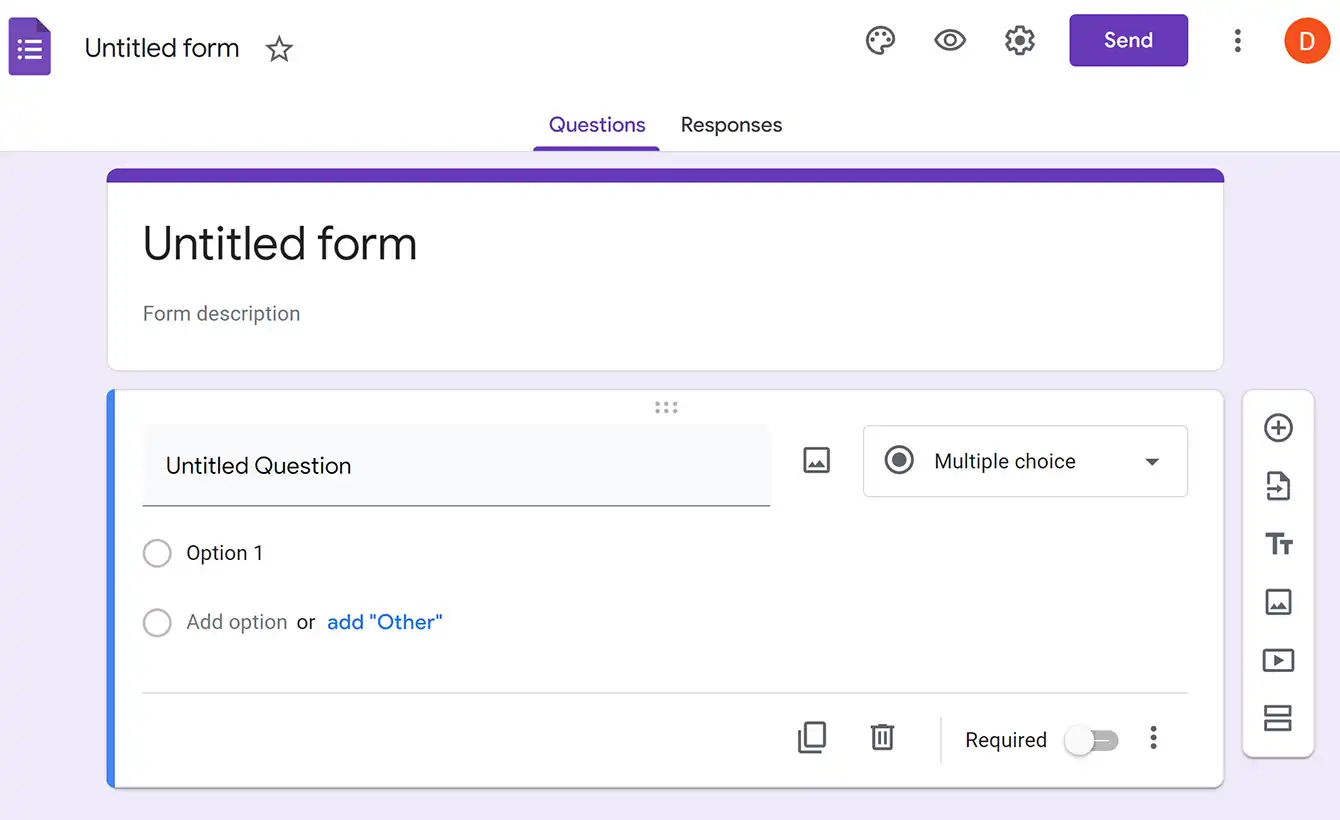 Google docs forms