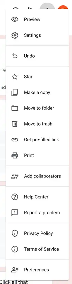 More options in Google Forms