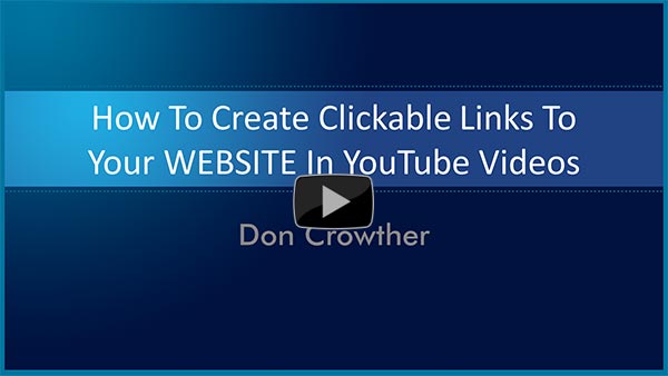 Clickable links in YouTube Videos