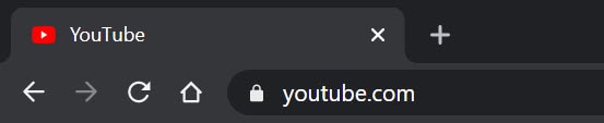Screenshot of a browser going to youtube.com
